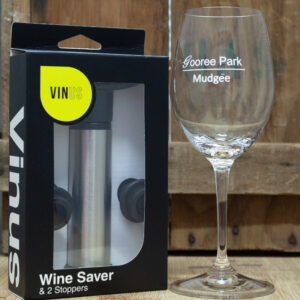Gooree wine saver set & Gooree wine glass $34.95 & $15